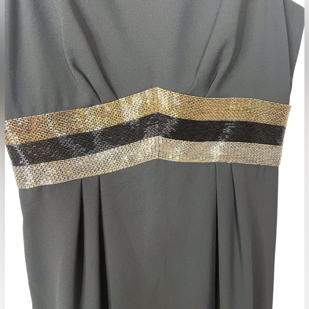 En Francais 90s Evening Gown Beaded Formal 14 Cocktail Opera Vintage - Picture 4 of 10